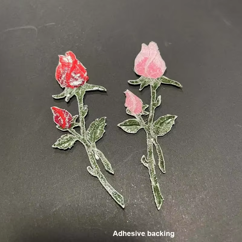 Parche floral termoaplicable 3D – Detalle táctico para ropa diaria - imagen 3