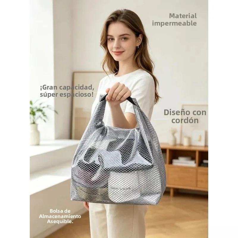 Bolsa impermeable estanca gran capacidad para aseo con botón a presión - imagen 2