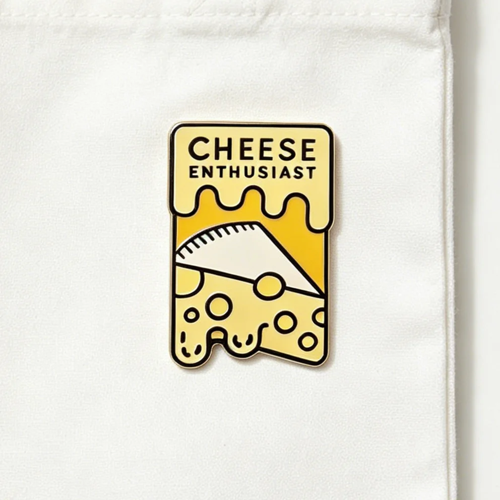 Pin Esmaltado Reversible Queso Derretido – Broche para Chaqueta y Mochila - imagen 2