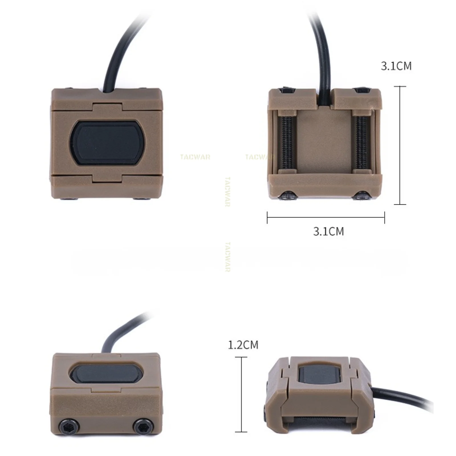 Interruptor táctico MOD con cable USB‑C, botón de presión ligero - imagen 4