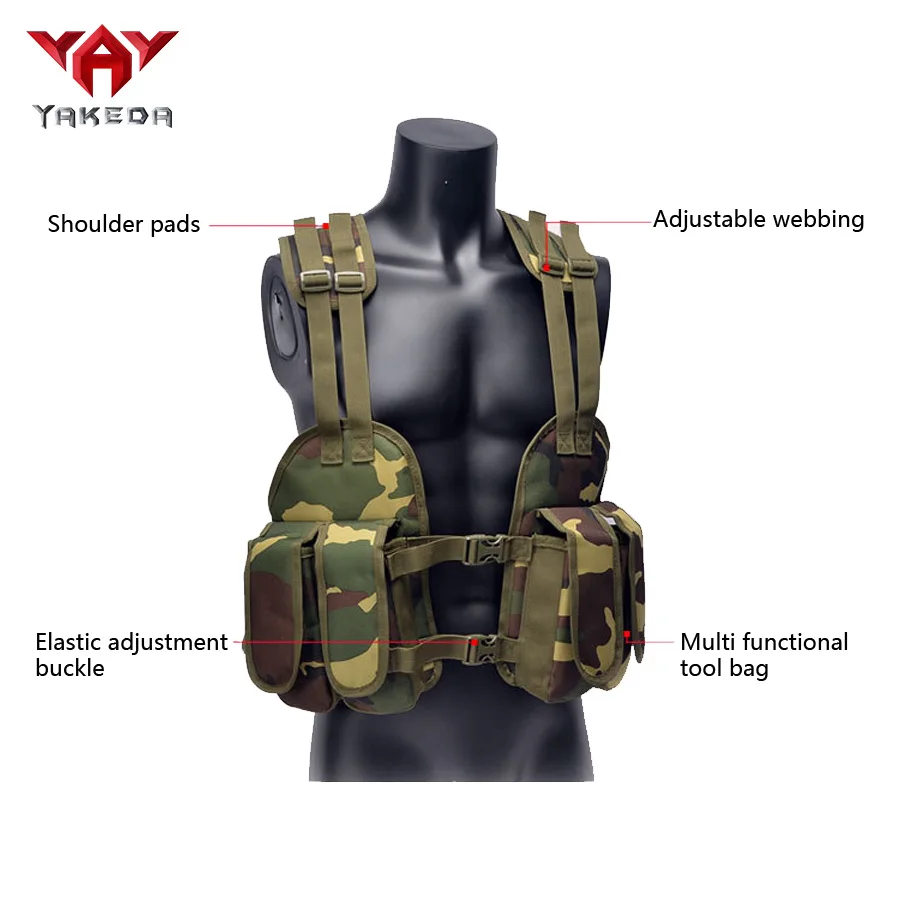 YAKEDA Chaleco táctico camuflaje de entrenamiento multifunción exterior - imagen 2