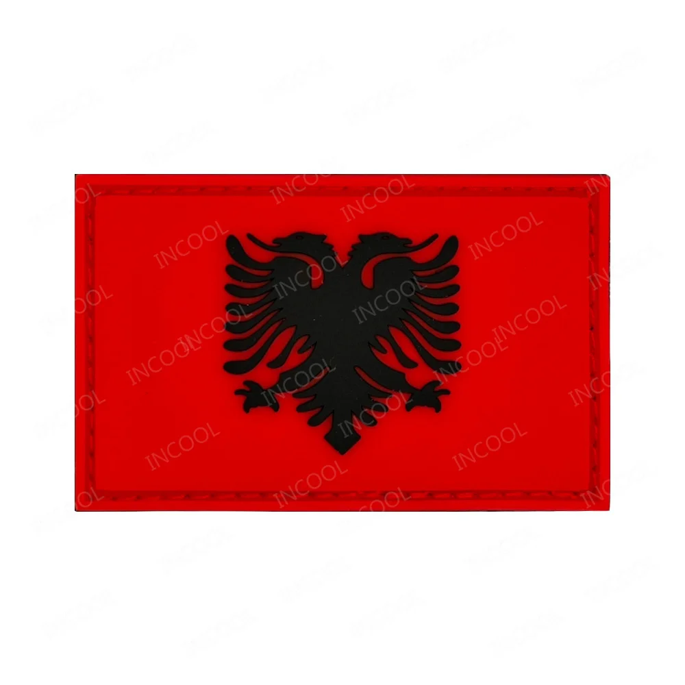 Parche PVC bandera Albania para mochila táctica - Resistente - imagen 3