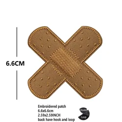 Parche bordado tela con tira adhesiva y gancho para mochila