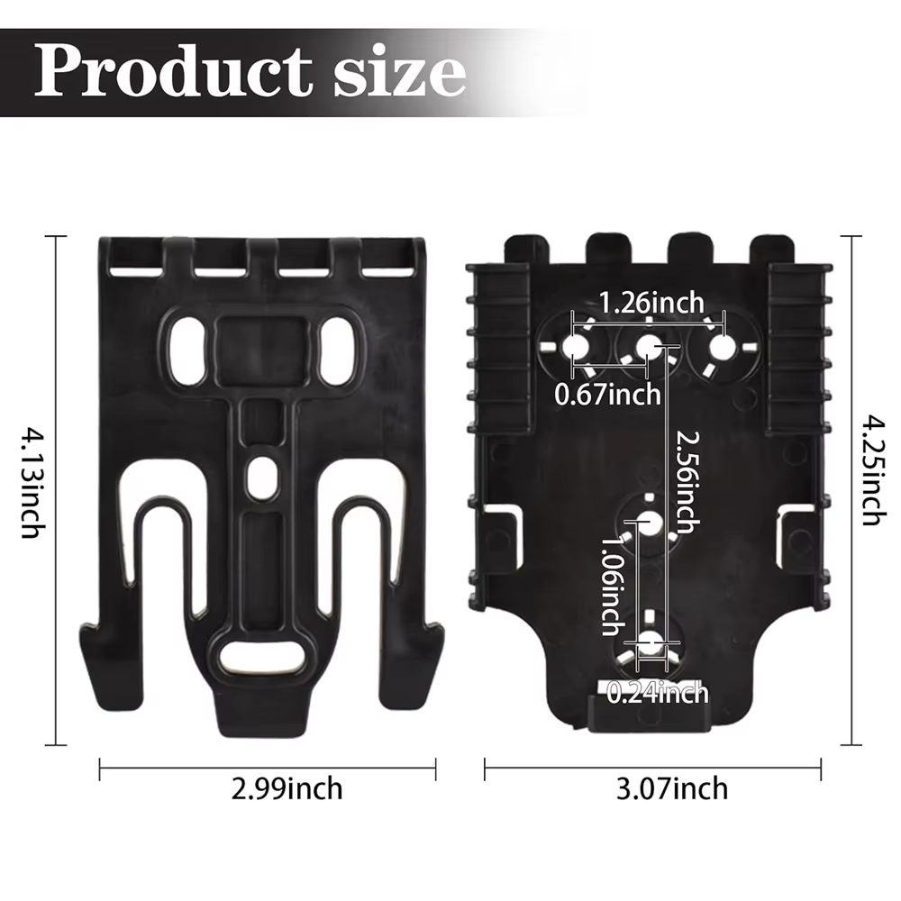 Placa receptora QLS y conector de horquilla