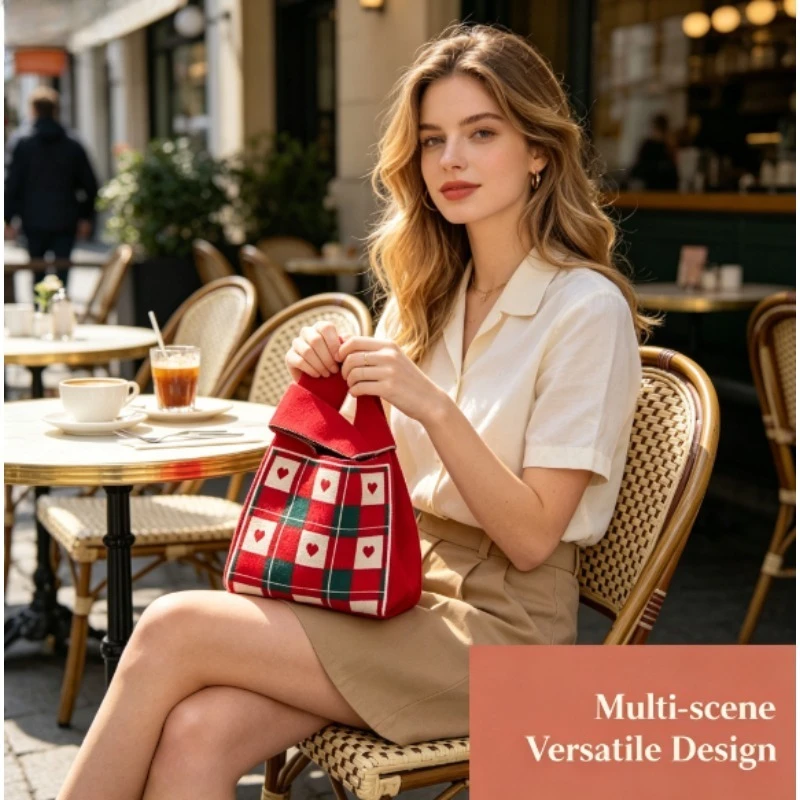 Bolso de mujer de punto para combinar con looks neutros y urbanos