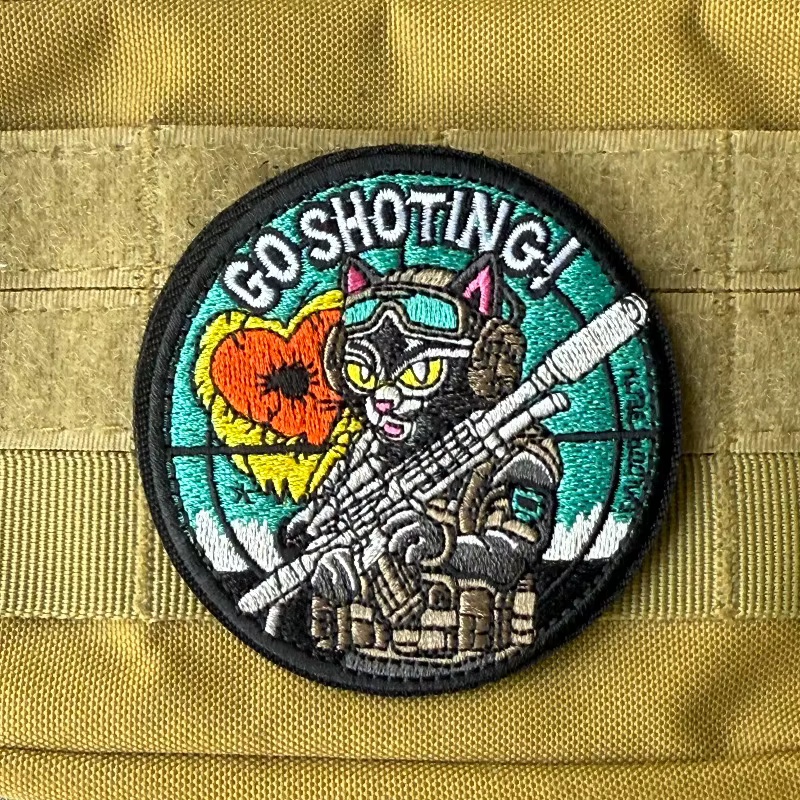 Parche táctico bordado gato camuflaje con gancho y bucle - imagen 2