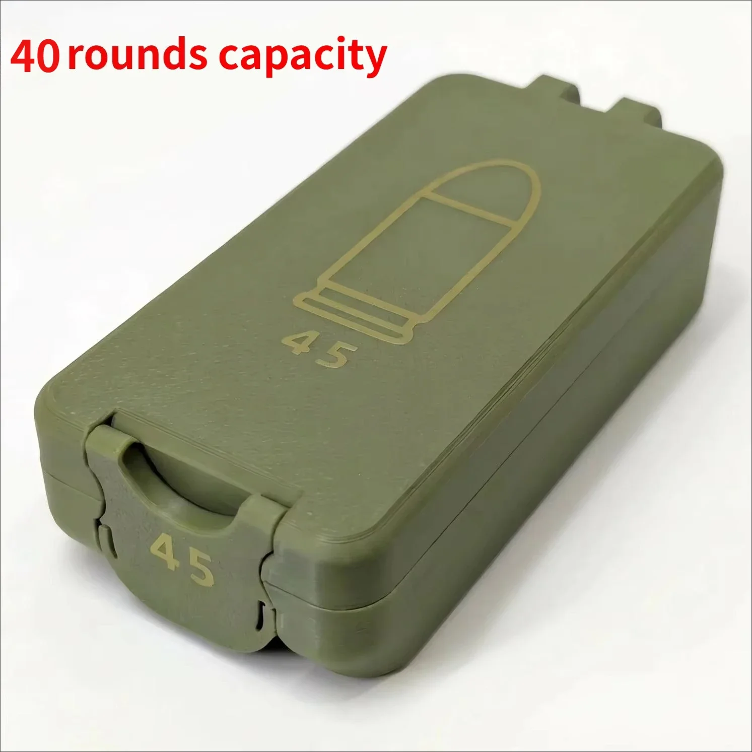 Vista adicional de la caja de almacenamiento .45ACP