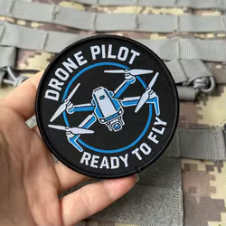 Parche Bordado Piloto de Dron - Insignia Táctica Militar Gancho Bucle