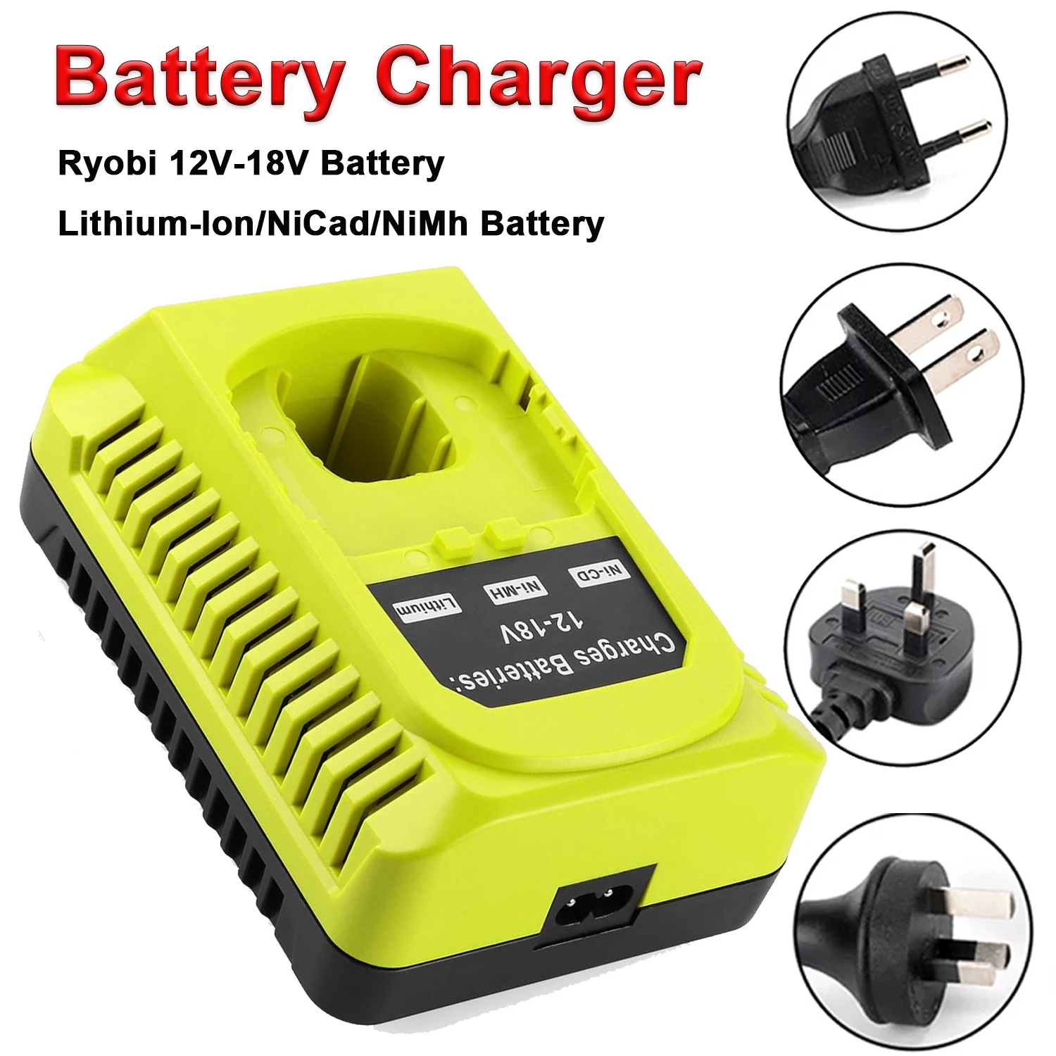 Cargador rápido de repuesto Ryobi P117 para baterías One Plus - imagen 3