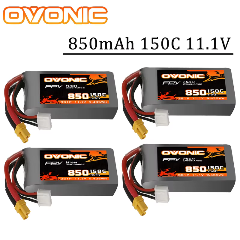 Batería LiPo OVONIC XT30 11,1V 850mAh 150C para quadcopter FPV