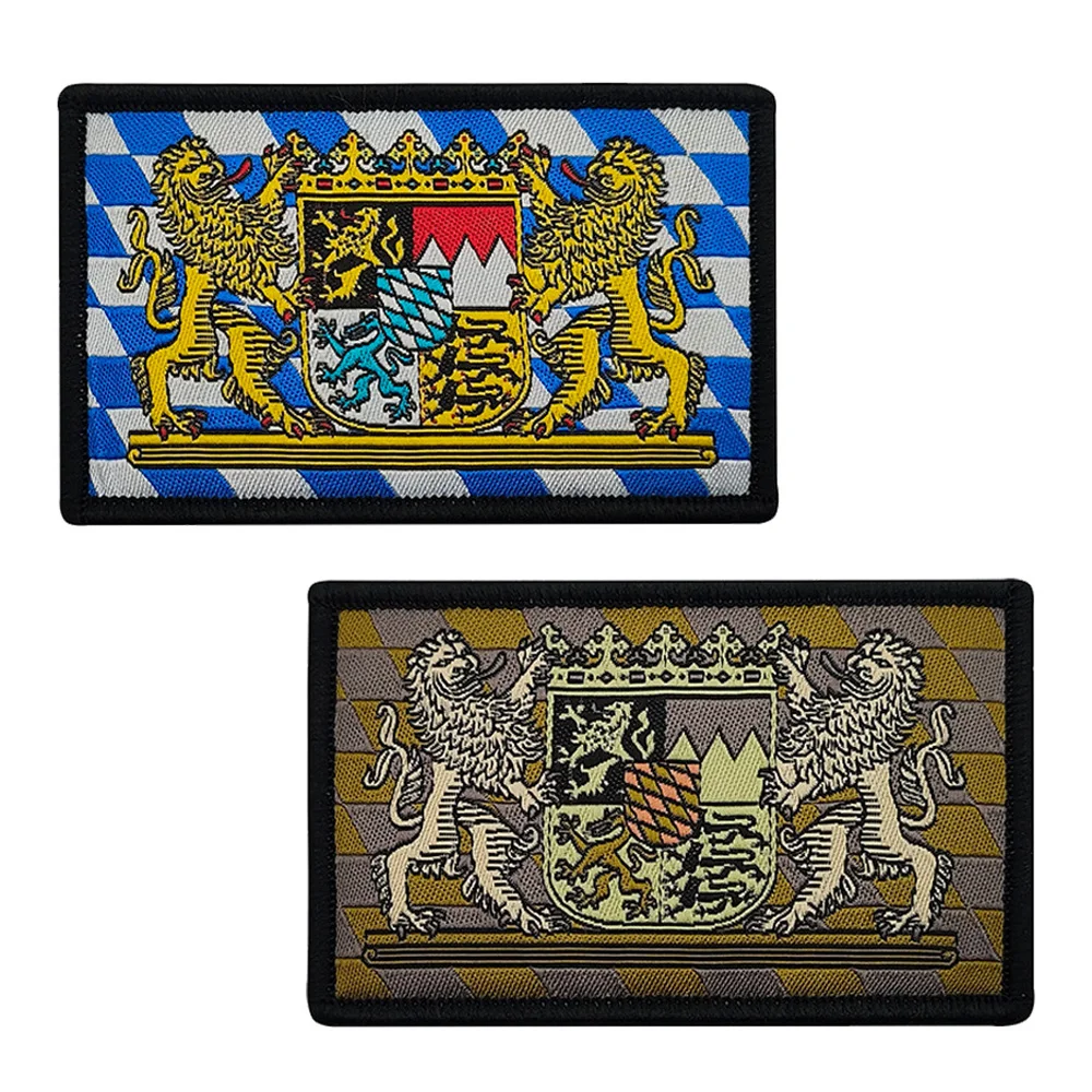 Insignia bordada escudo bávaro doble león medallón con gancho - imagen 5
