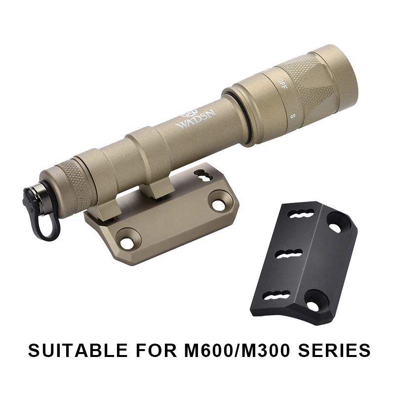 Soporte offset linterna Surefire M300 M600 – Táctico riel SMR - imagen 3