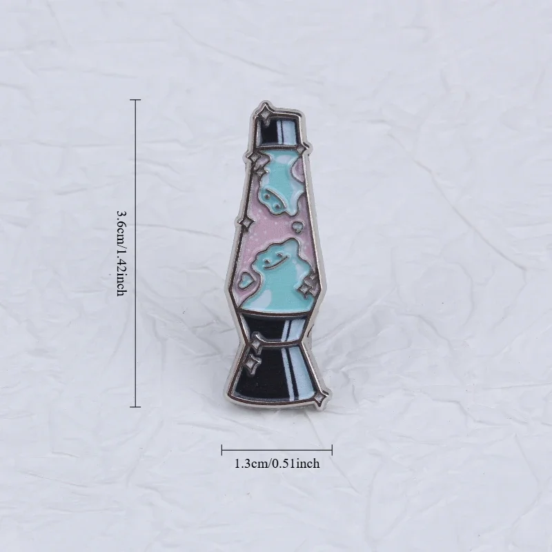 Pin esmaltado mutante lámpara de lava – broche metal - imagen 5