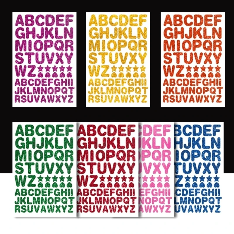 Pegatinas letras brillantes de espuma adhesiva para niños manualidades - imagen 5