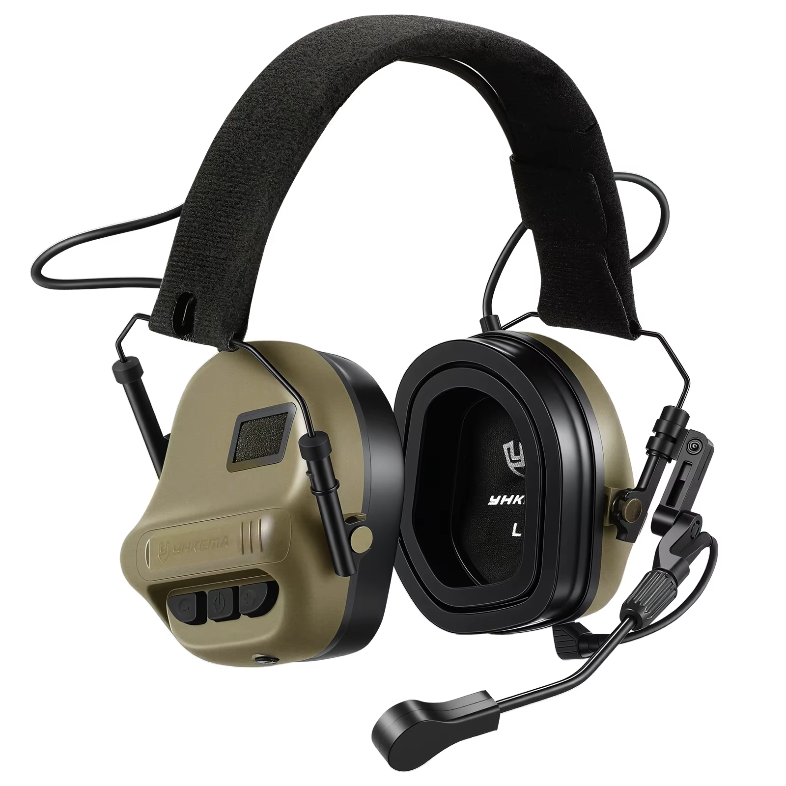 Auriculares tácticos con diseño ergonómico y controles