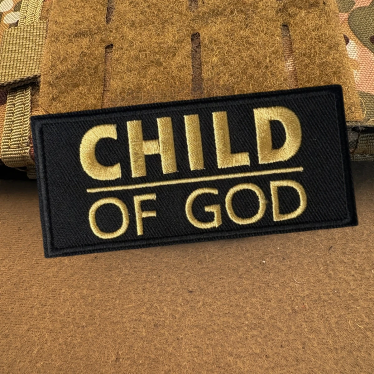 Parche bordado táctico moral niño de Dios – Aplique para ropa - imagen 3