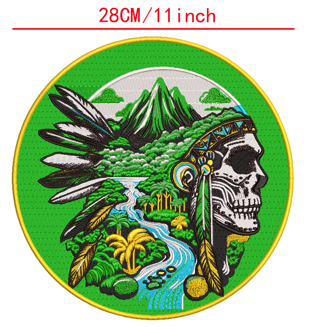 Grim reaper con guitarra en parche bordado
