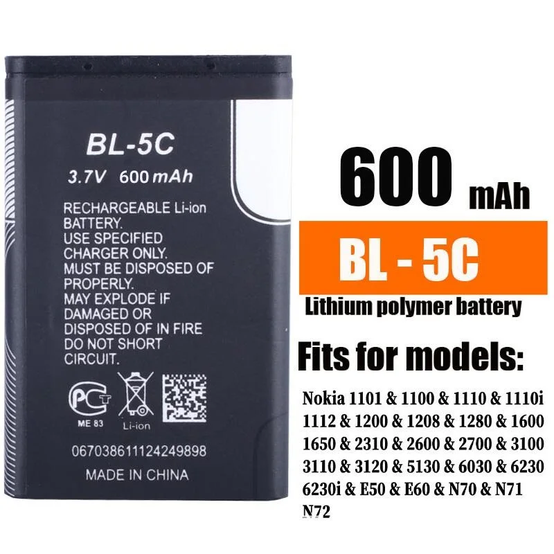 Nokia BL5C Batería de repuesto original - imagen 5