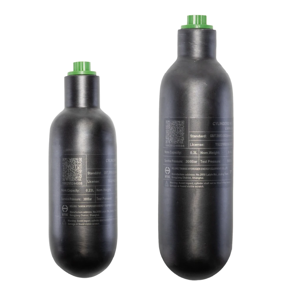 Botella de buceo carbono HPA 300 bar 0.22-0.3L alta presión - imagen 4