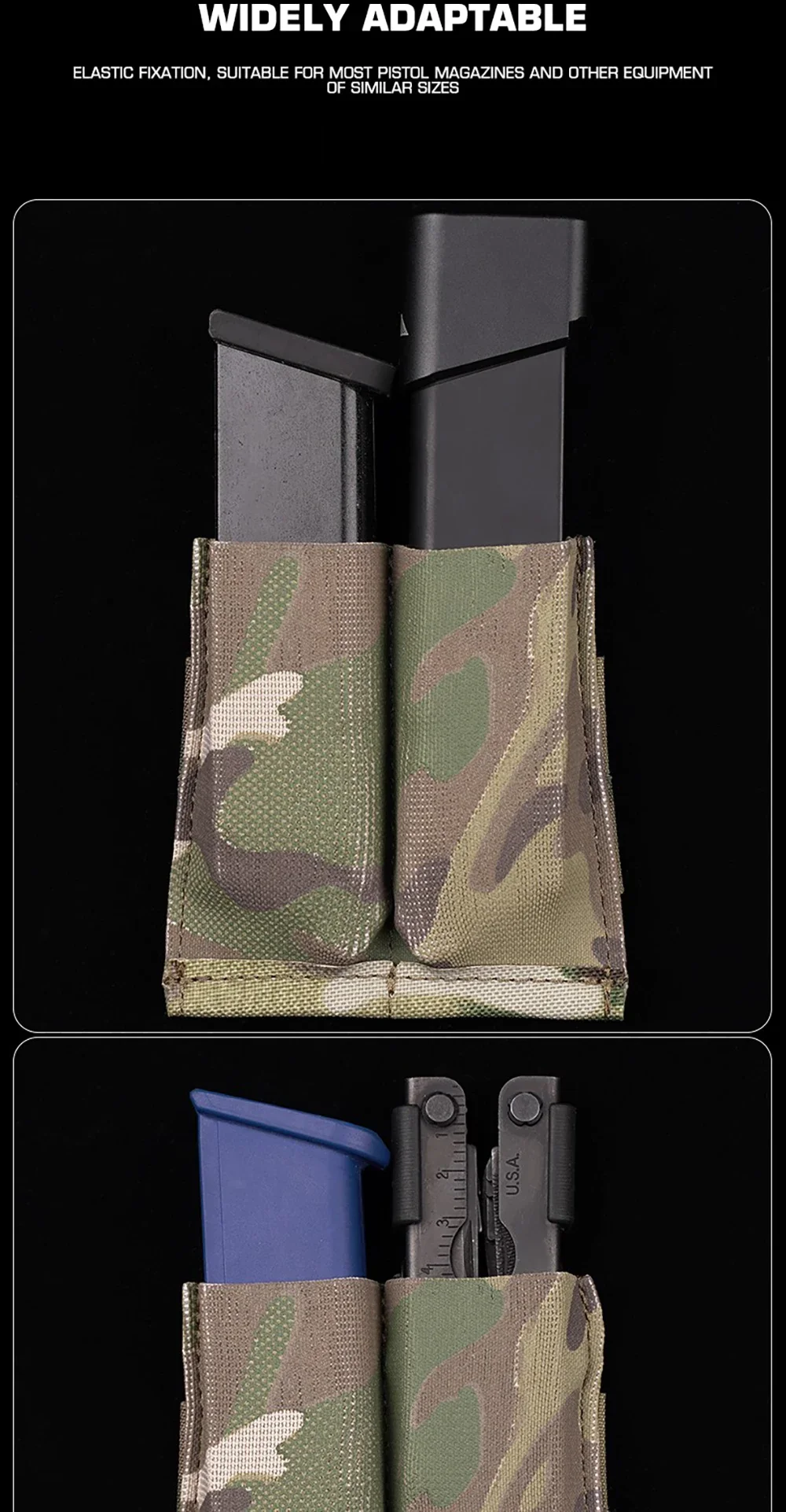 Vista de la funda y su uso con equipo
