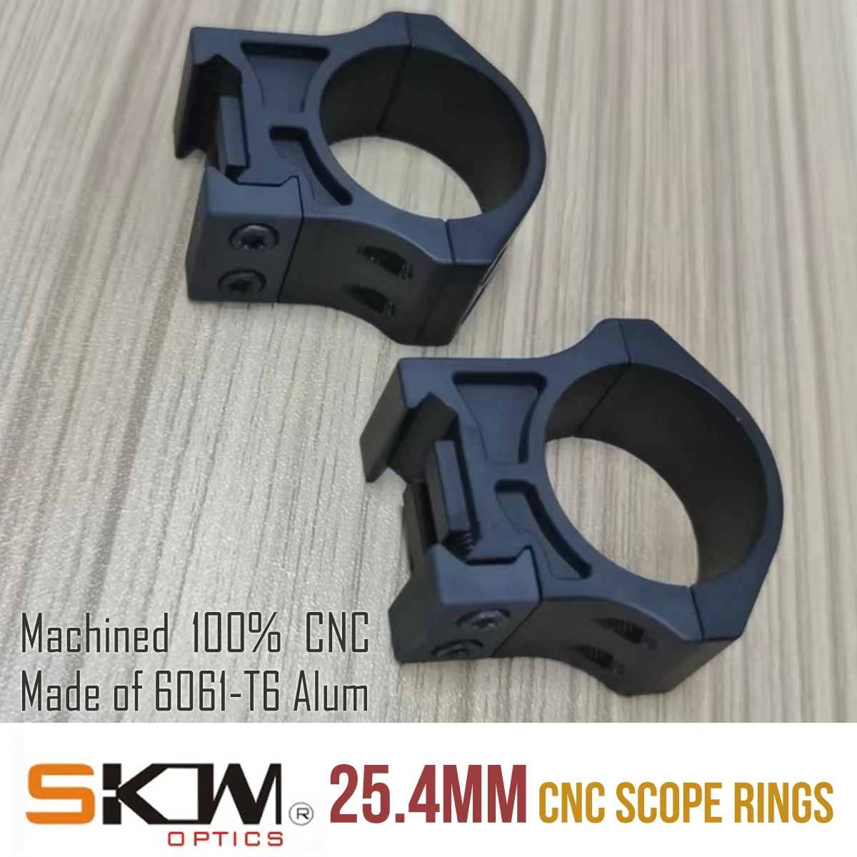 SKWGEAR anillos Picatinny 25,4mm alcance medio CNC resistente - imagen 2