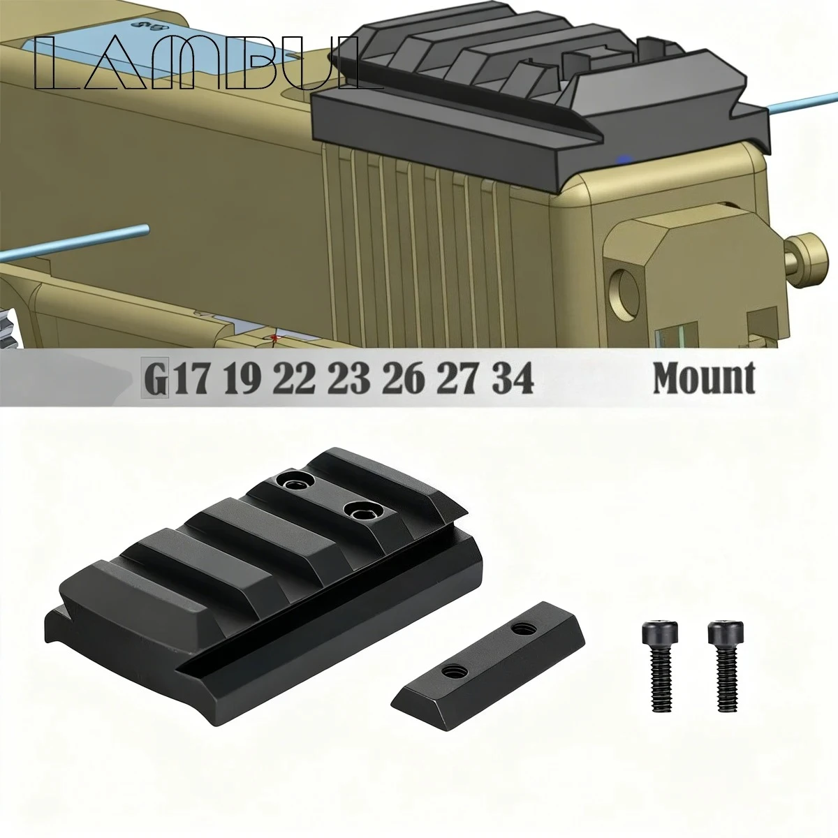 Mira táctica punto rojo Picatinny Glock para pistola - imagen 4