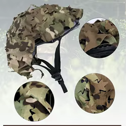 Funda de casco táctico camuflaje multi-terreno de tela