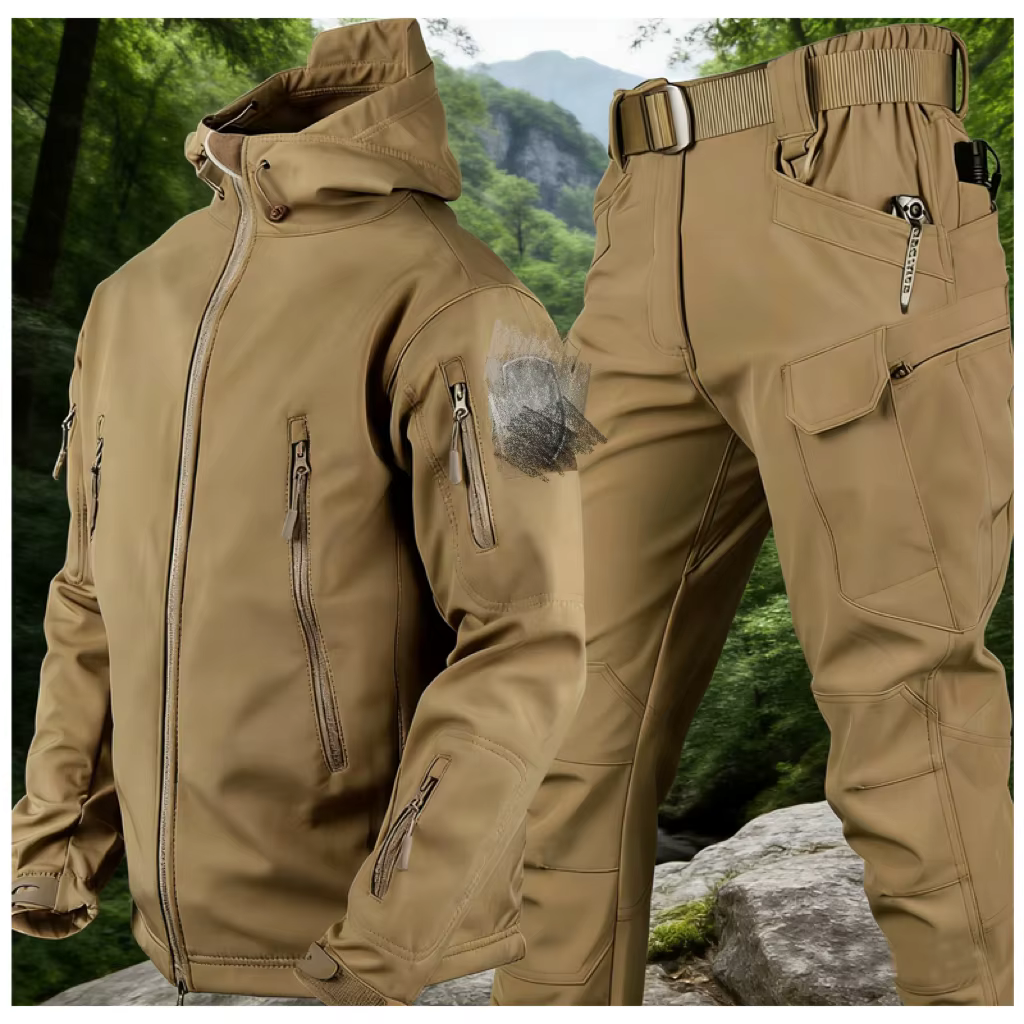 Traje softshell impermeable a prueba de viento caza senderismo - imagen 5