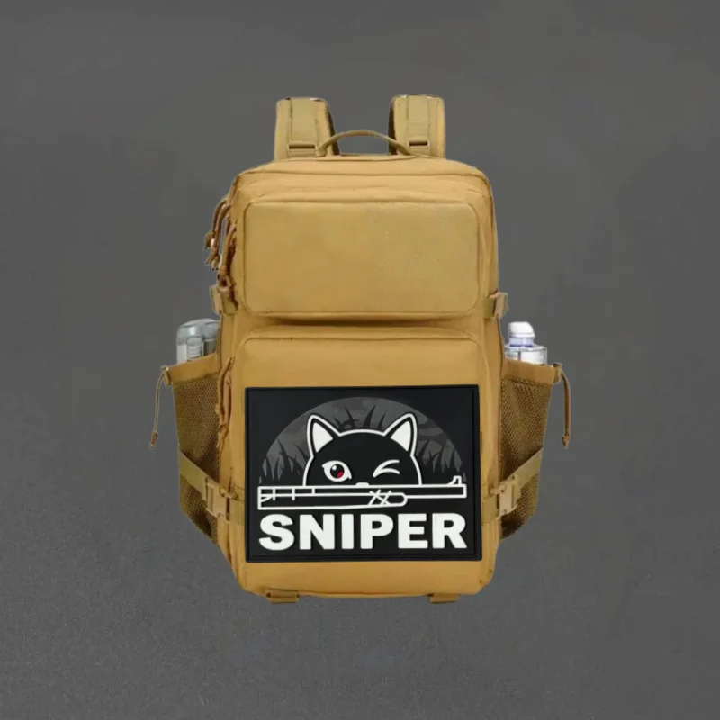 Parche táctico PVC SNIPER Gato Negro con velcro gancho-bucle - imagen 4