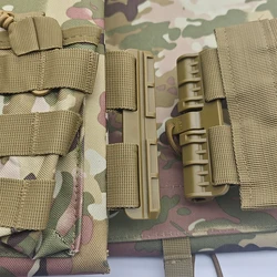 Chaleco táctico JPC MOLLE con liberación rápida y bolsa triple