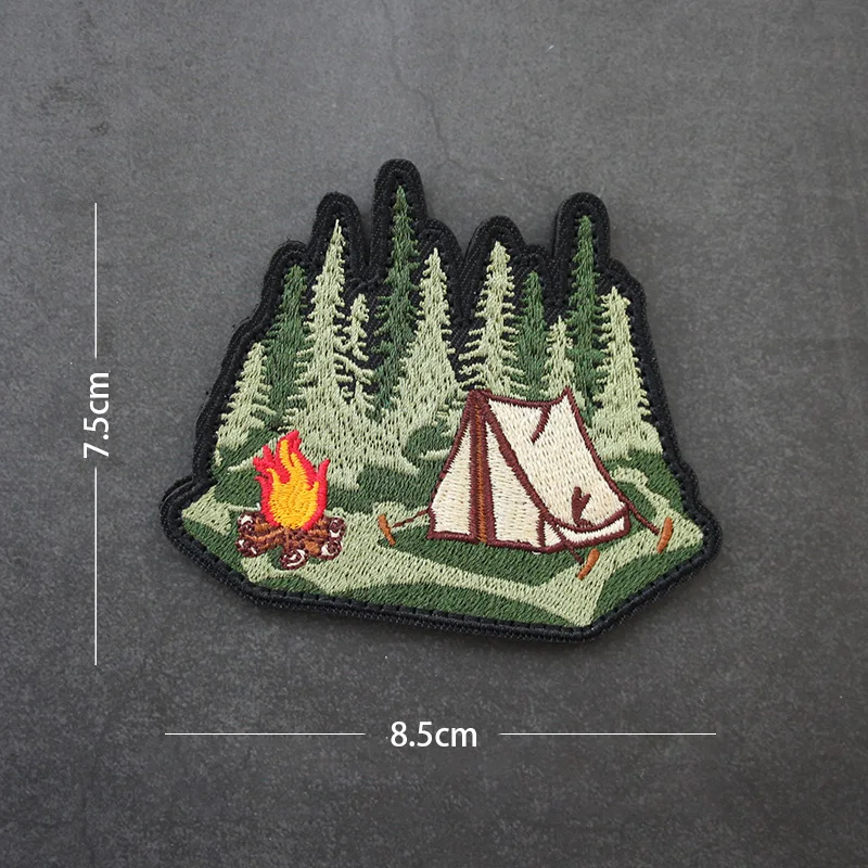 Parche velcro hexagonal bordado paisaje artico para mochila tactica - imagen 3