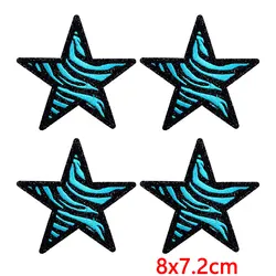 Parche bordado termoadhesivo animal print corazón estrella lazo