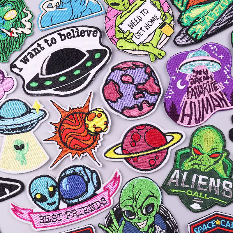 Parche táctico bordado astronauta alien termoadhesivo para planchar - imagen 3