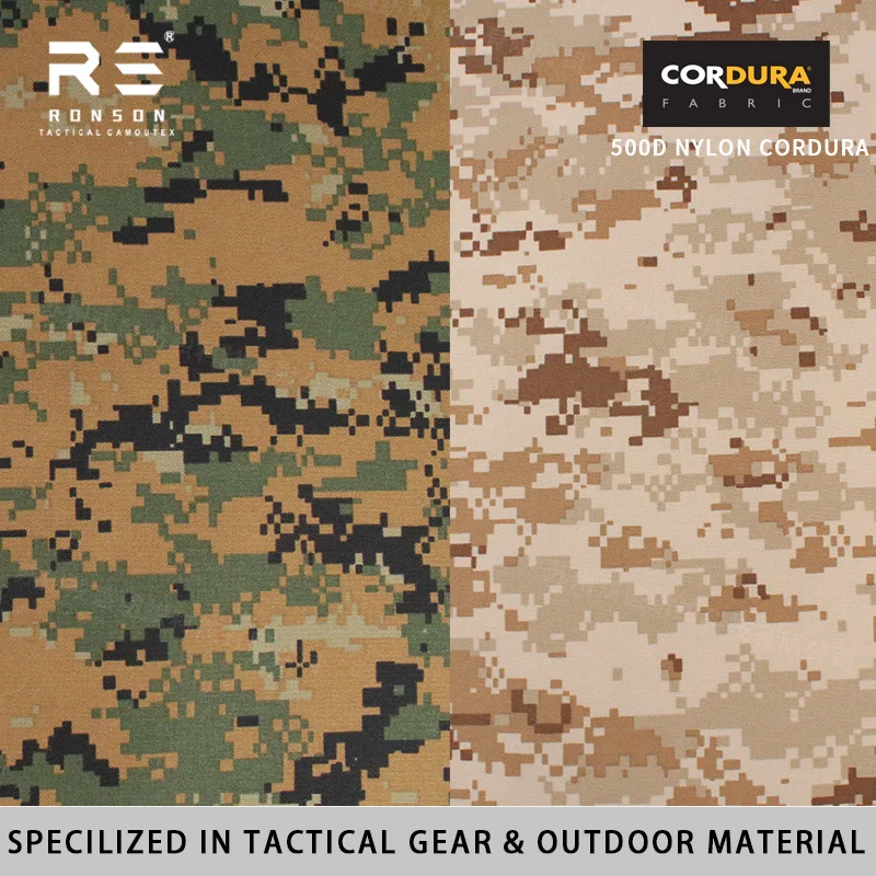 Ronson Tela Cordura 500D táctica Oxford MARPAT Woodland PU NIR