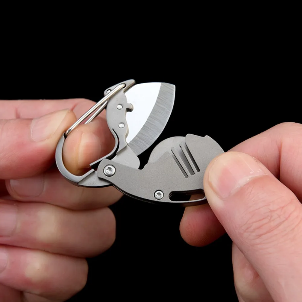 Cuchillo táctico plegable compacto portátil aleación de titanio EDC - imagen 5