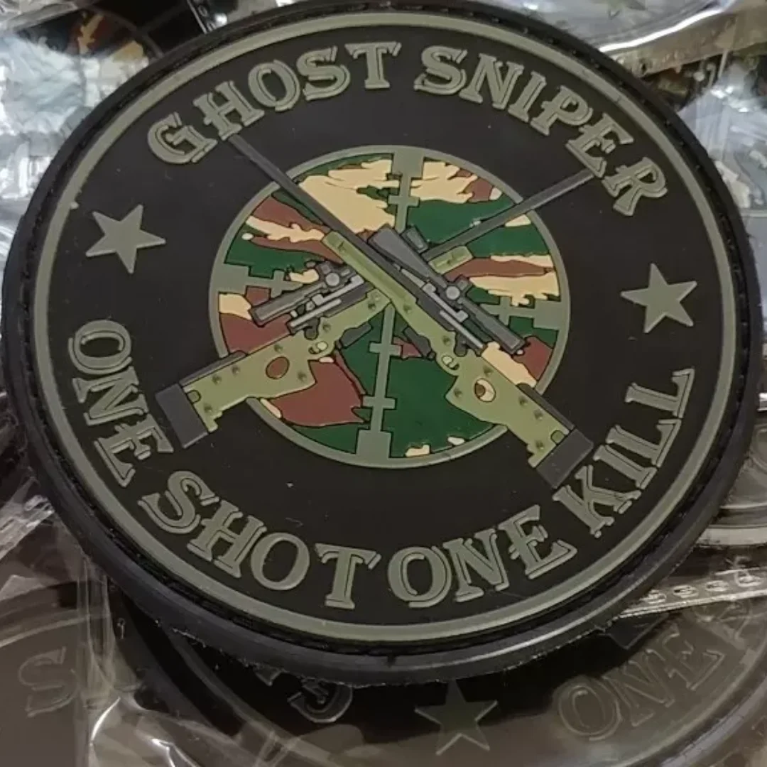 Parche táctico francotirador fantasma – Insignia PVC adhesiva militar - imagen 5