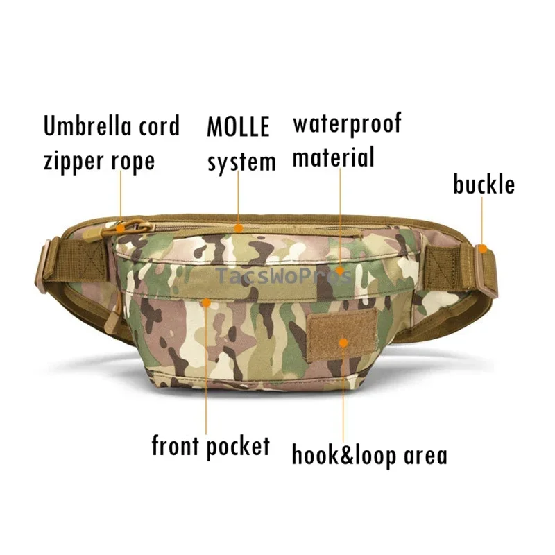 Riñonera táctica impermeable con camuflaje modular para caza - imagen 5