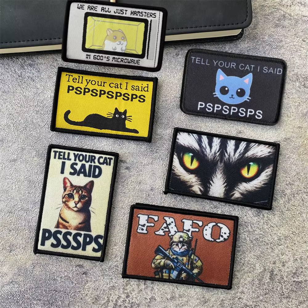 PSPSPSPS ojos de gato Parche táctico para mochila, gorras y ropa - imagen 3