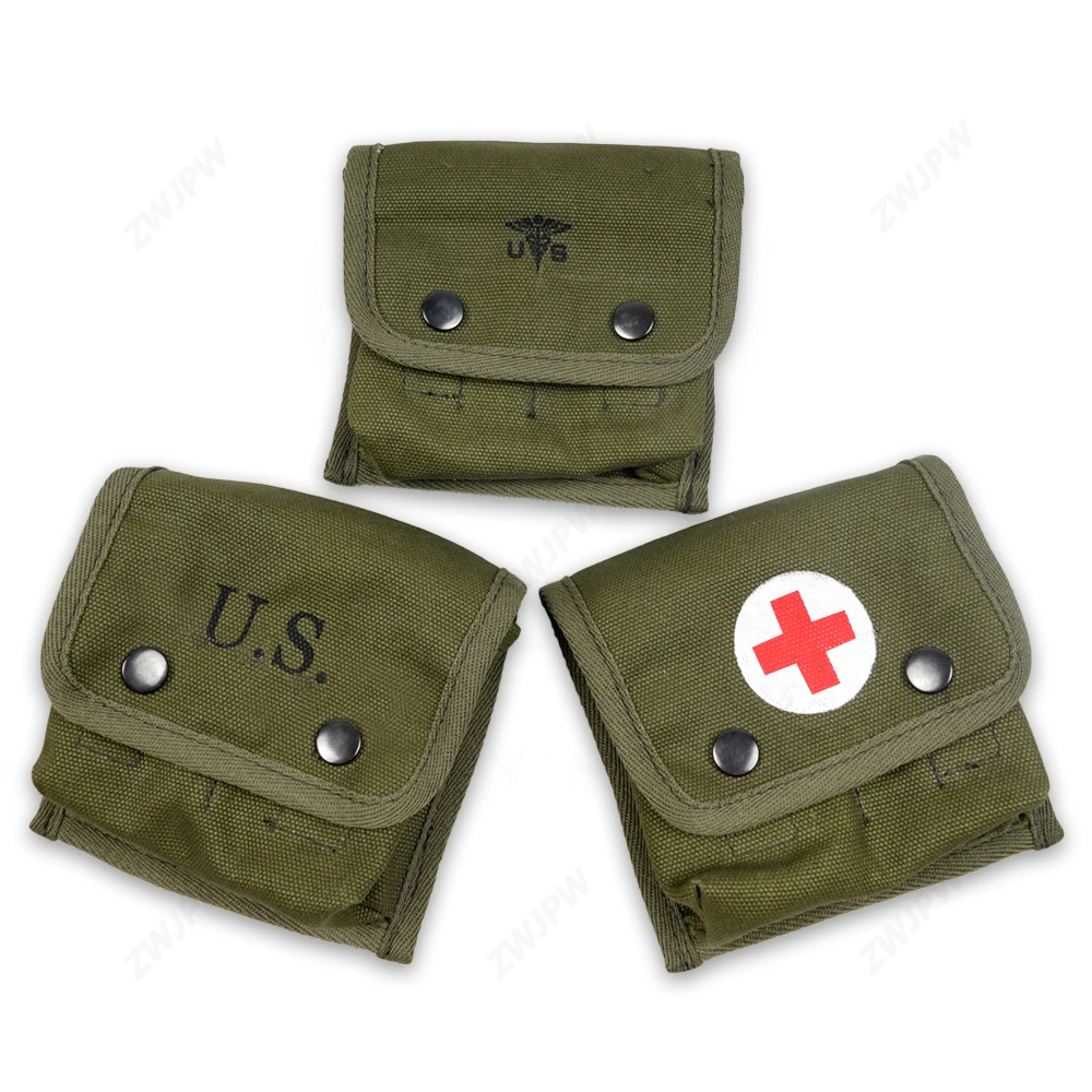 Bolsa botiquín M1945 M2, réplica militar de la Segunda Guerra Mundial - imagen 2