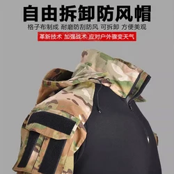 Sudadera táctica con capucha y manga larga camuflaje transpirable