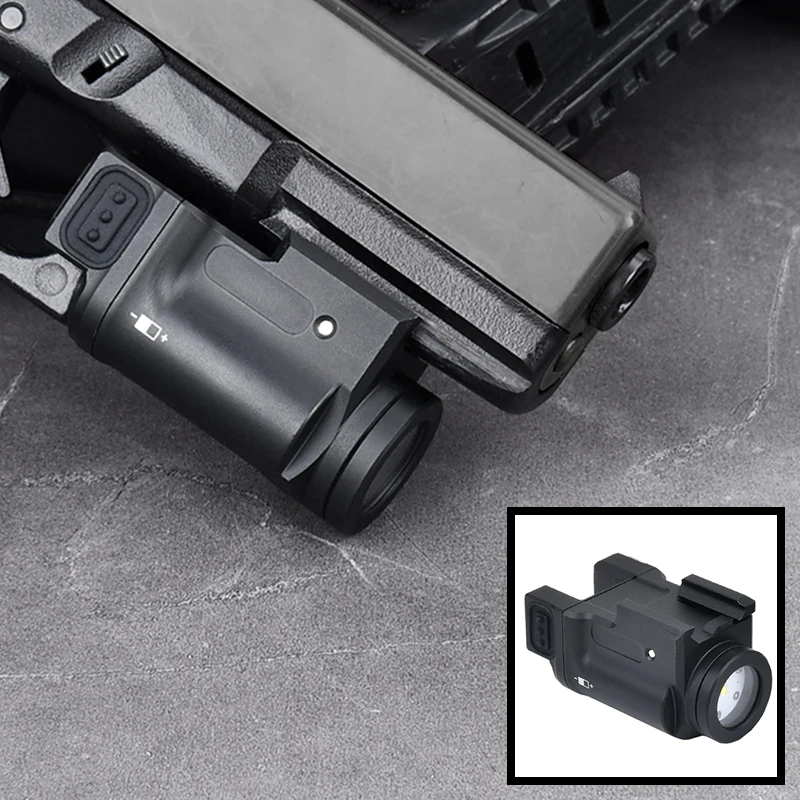 WADSN Linterna táctica para pistola Scout Light LED blanca, Picatinny