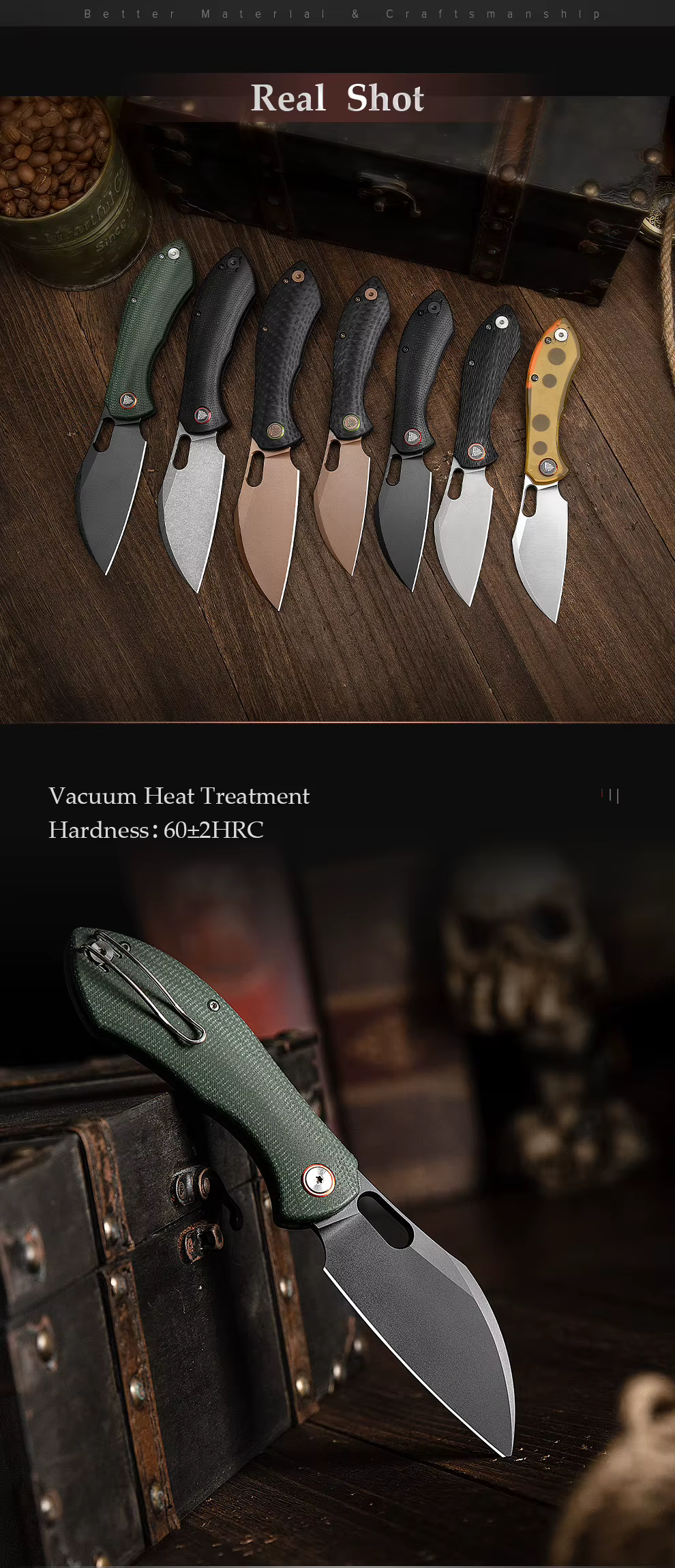 Cuchillo plegable en formato EDC