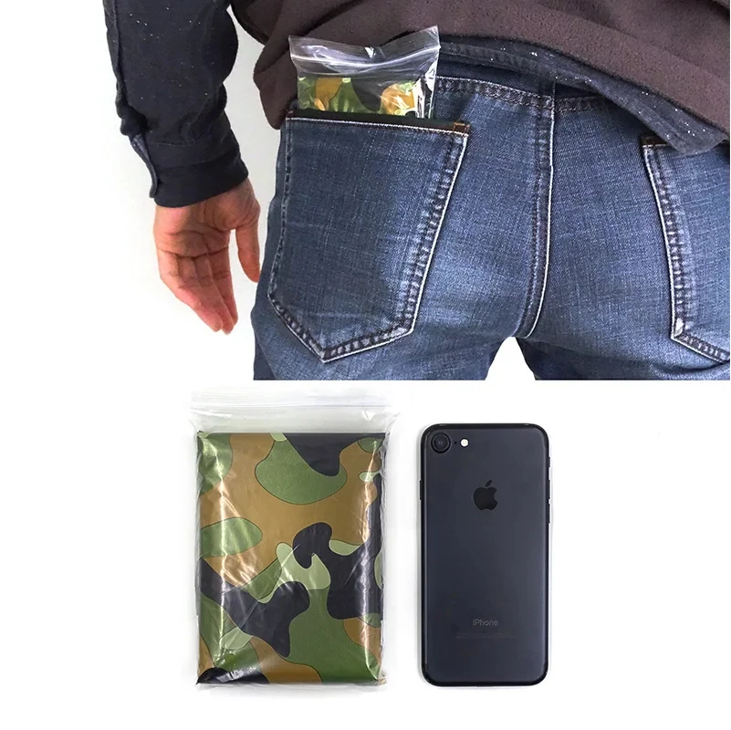 Manta térmica supervivencia camuflaje – Impermeable reusable - imagen 5