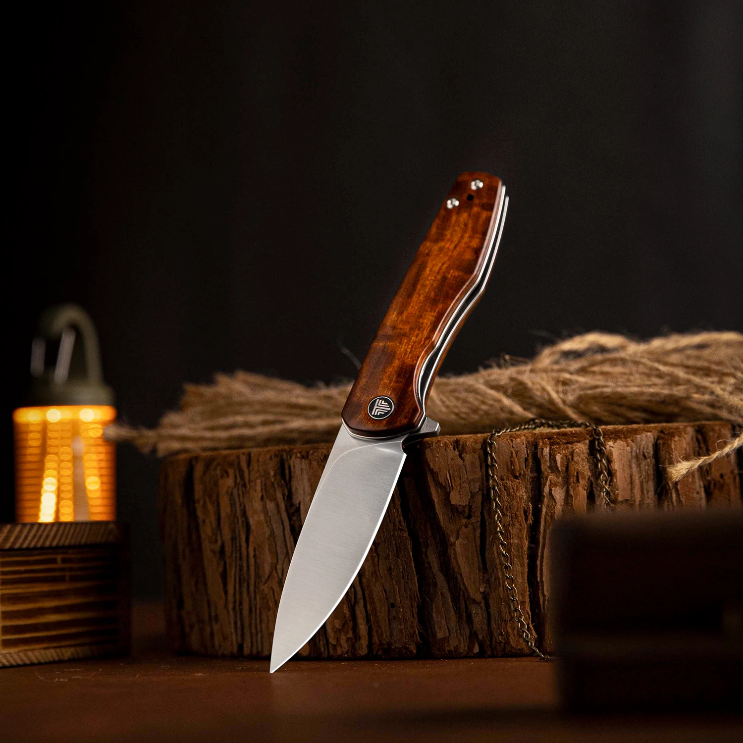 Navaja TRIVISA Hummingbird M390 con mango de madera de hierro - imagen 5