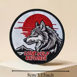 Parche táctico bordado lobo explorador – Velcro
