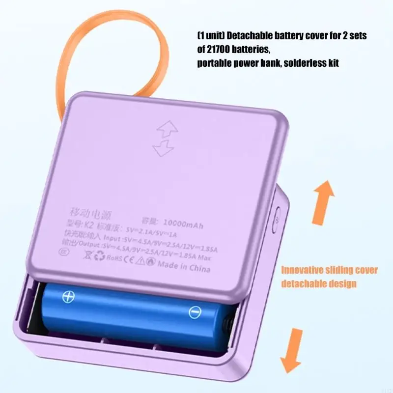 Estuche batería recargable 21700 para celdas DIY, montaje sencillo - imagen 4