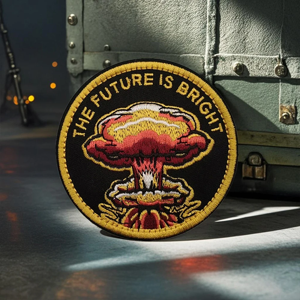 Parche de explosión Nuclear Vintage con diseño bordado
