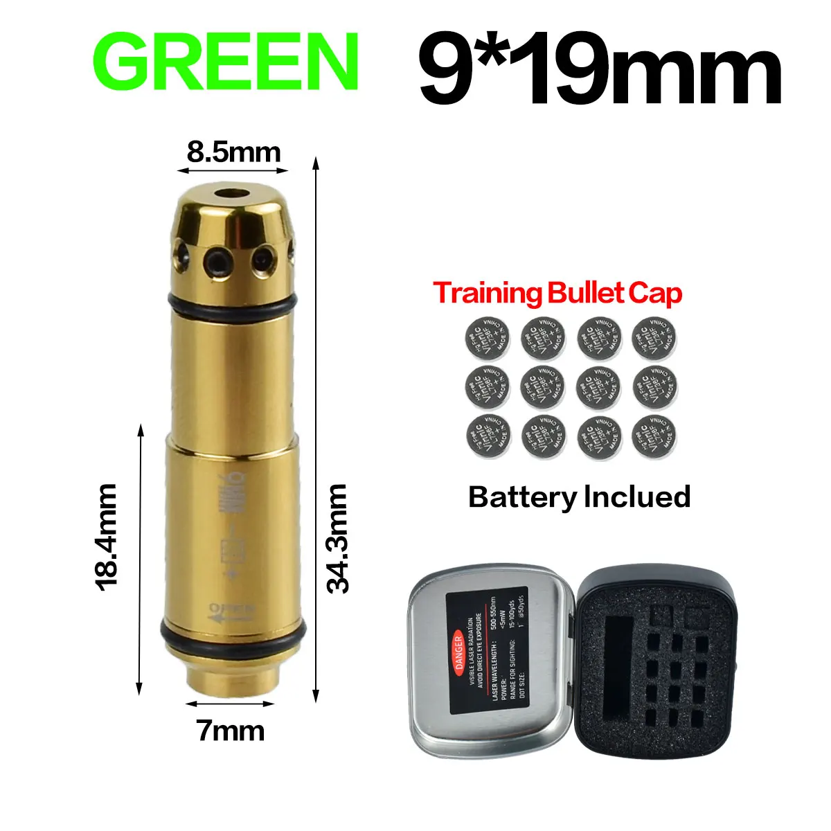 Cartucho de entrenamiento táctico 9mm con láser para Glock 43/17/19 - imagen 5