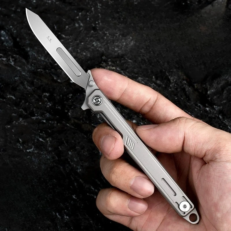 Cuchillo táctico de aleación de titanio para seguridad en exteriores - imagen 5