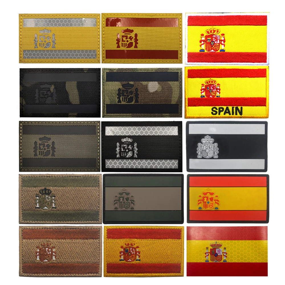 Parche bordado reflectante IR bandera España – PVC 3D táctico - imagen 5